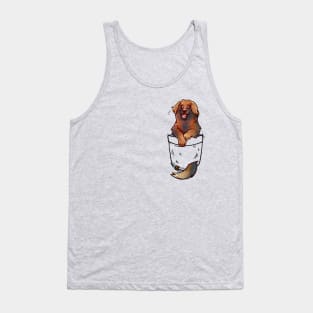 Pocket Cute Leonberger Dog Tank Top